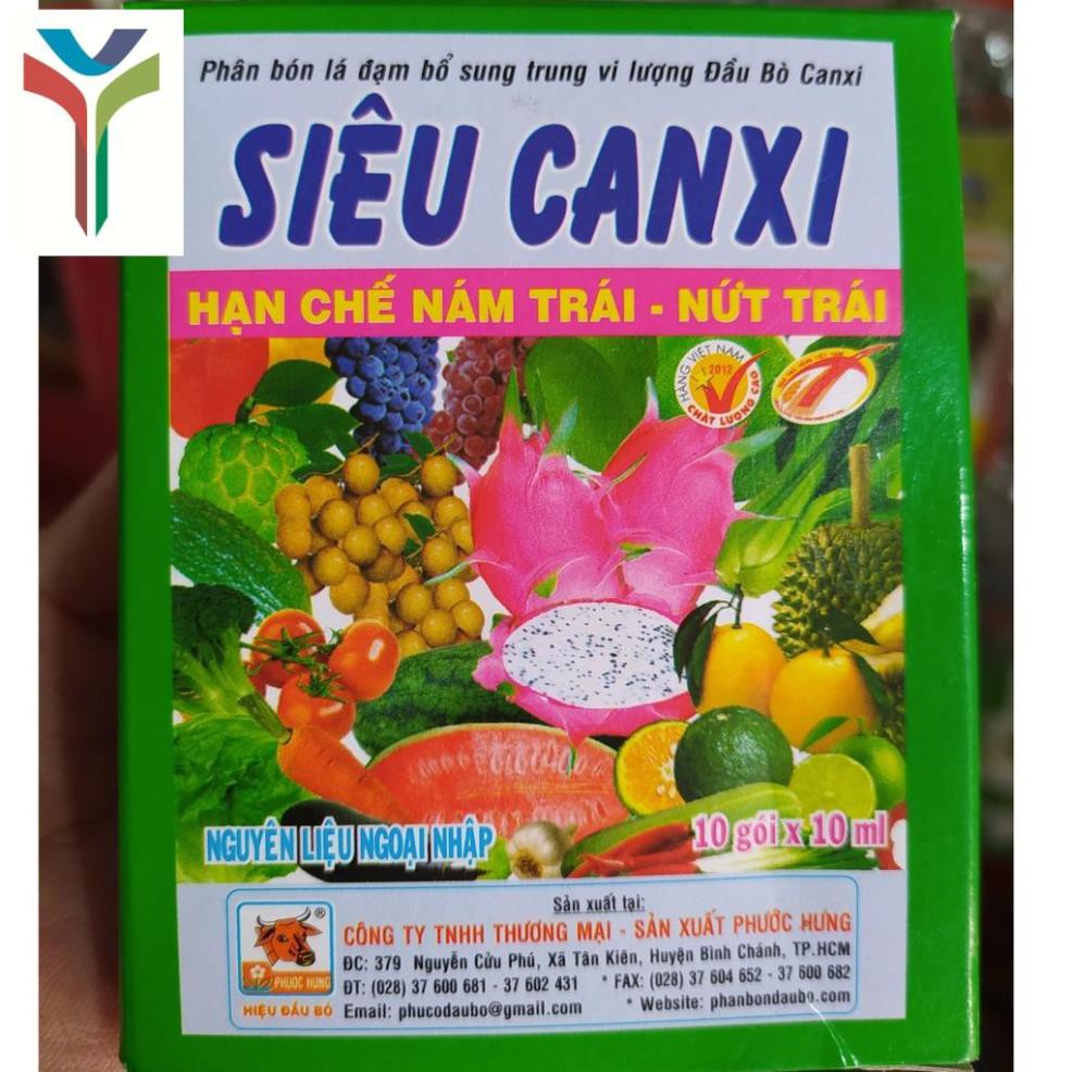Siêu CANXI (10ml) Phân Bón Lá Canxi Chống Thối Trái, Nứt Trái