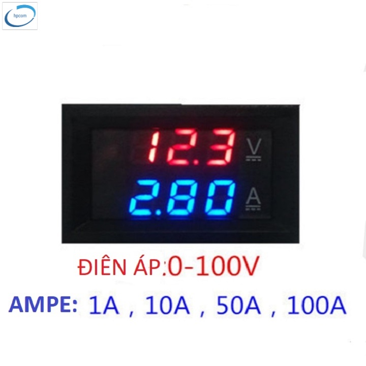 Đồng hồ đo vol ampe dc 10a 50a