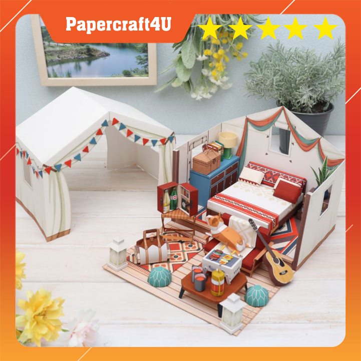 Mô hình giấy 3D kiến trúc: Lều dã ngoại