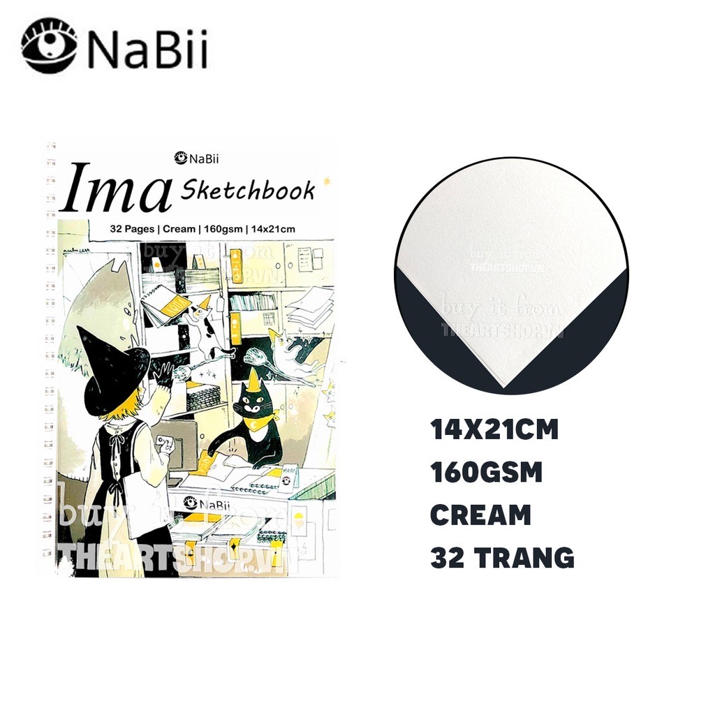 [THEARTSHOP] Sổ vẽ chì NABII IMA Sketchbook (160gsm)