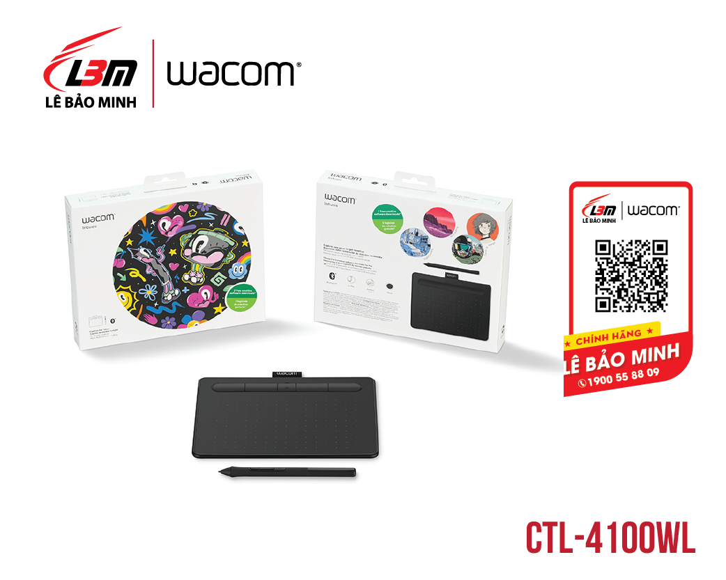 Bảng vẽ điện tử hiệu Wacom Intous S, Bluetooth,CTL-4100WL