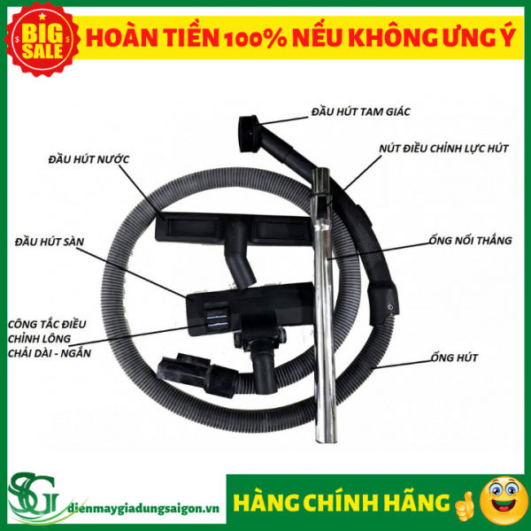 [HCM]Máy hút bụi khô và ướt PANWORLD PW-2500S