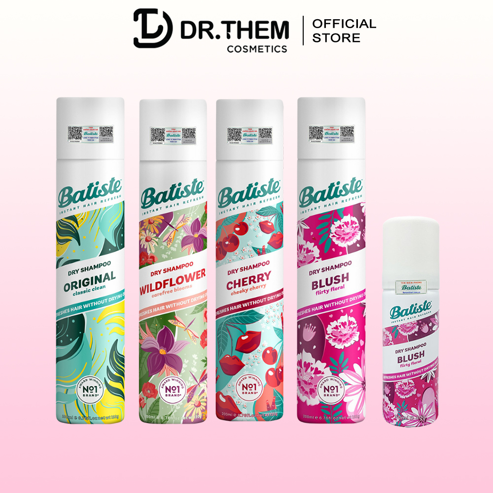 QUÀ TẶNG Dầu Gội Khô Batiste Hương Hoa Quyến Rũ Batiste Dry Shampoo