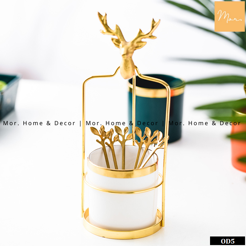 Bộ cốc sứ đựng thìa, dĩa - OD5