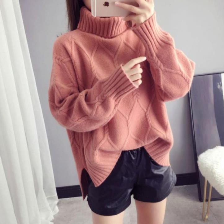L096 - Áo len cổ lọ phong cách Hàn Quốc