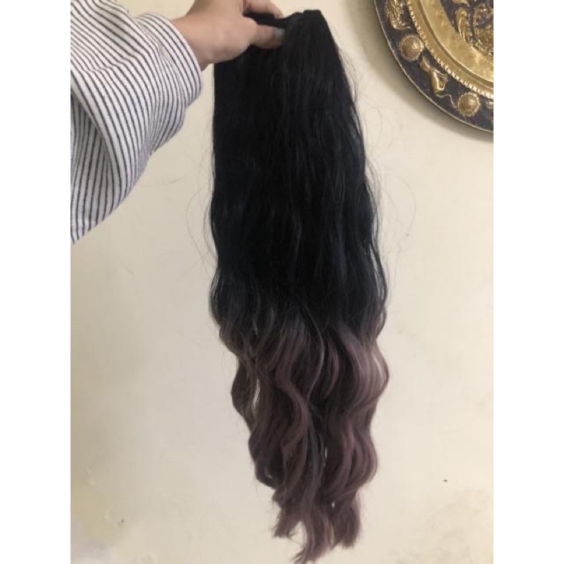 Tóc Giả Kẹp|❤Tóc Giả Chữ U Omber 50Cm Cao Cấp