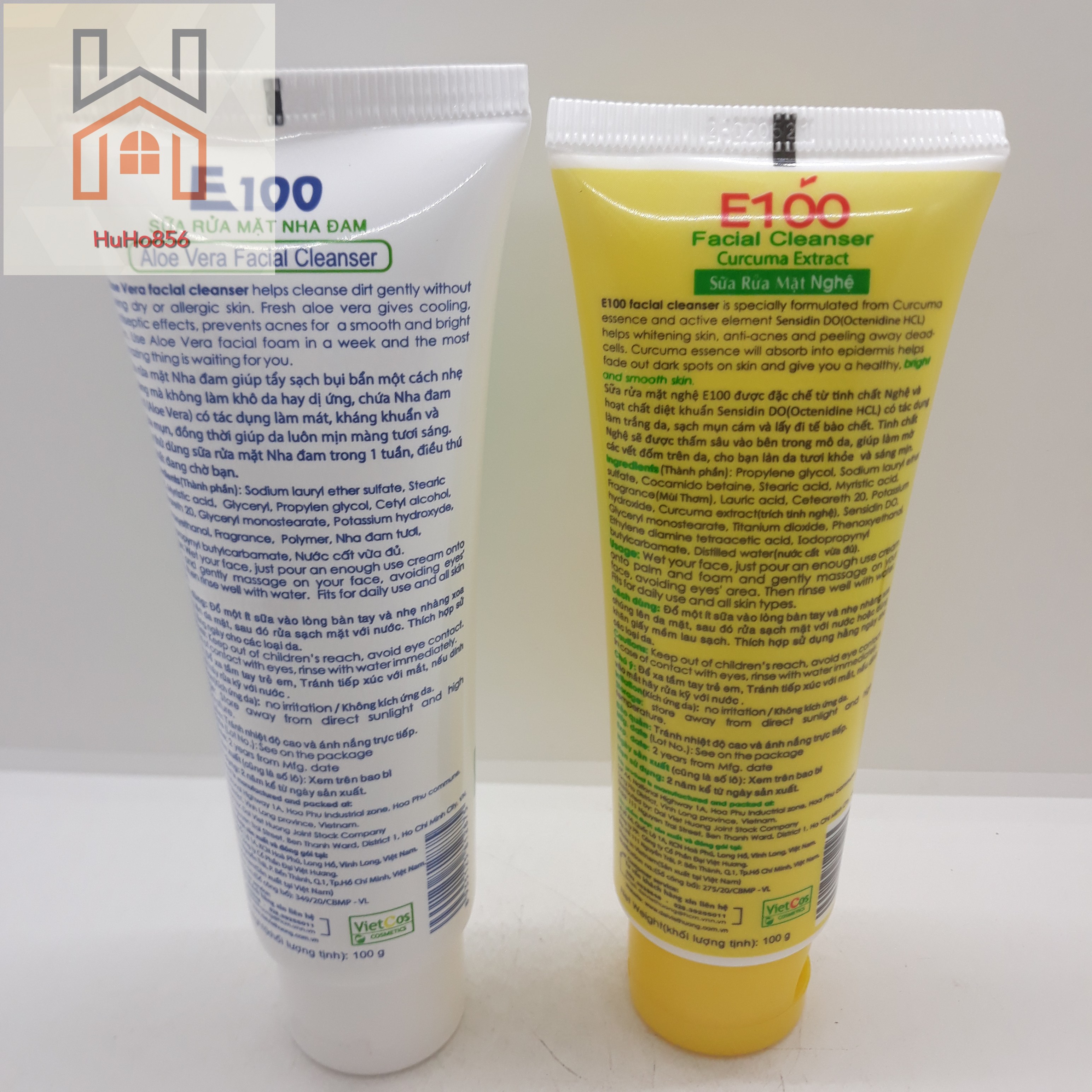 Sữa Rửa Mặt Nghệ E100 & Nha Đam E100 Mới - Lọ 100g