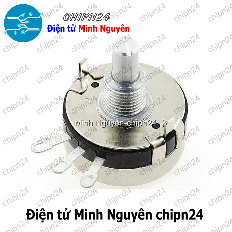 [1 con] (F152) Biến trở 2W WTH118 Trắng 10K (WTH118-2W 1A, Biến trở công nghiệp, Biến trở công suất) - HH002737