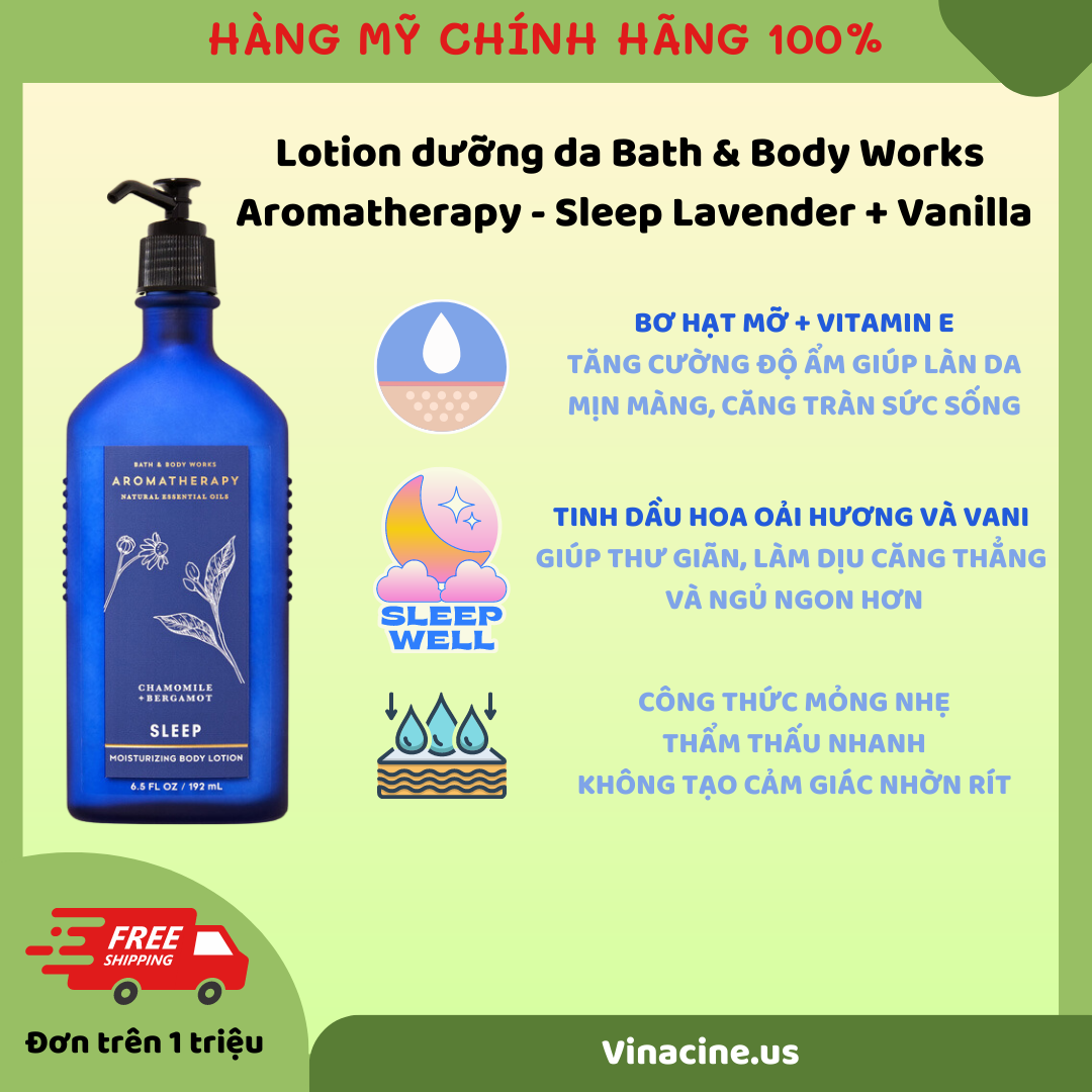 Lotion dưỡng da Bath & Body Works Aromatherapy