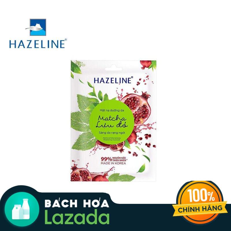 Mặt nạ dưỡng trắng Hazeline Matcha Lựu Đỏ
