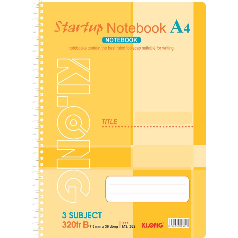 Sổ lò xo A4 - 320 trang; Klong 382