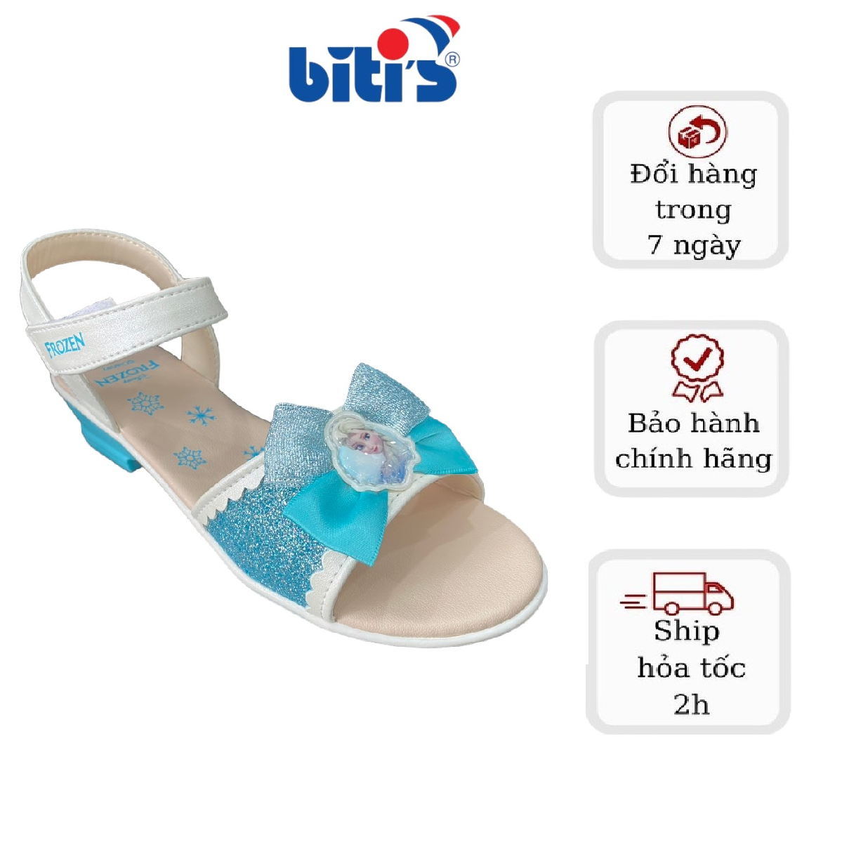Giày sandal bé gái biti's công chúa elsa btg000997 siêu dễ thương