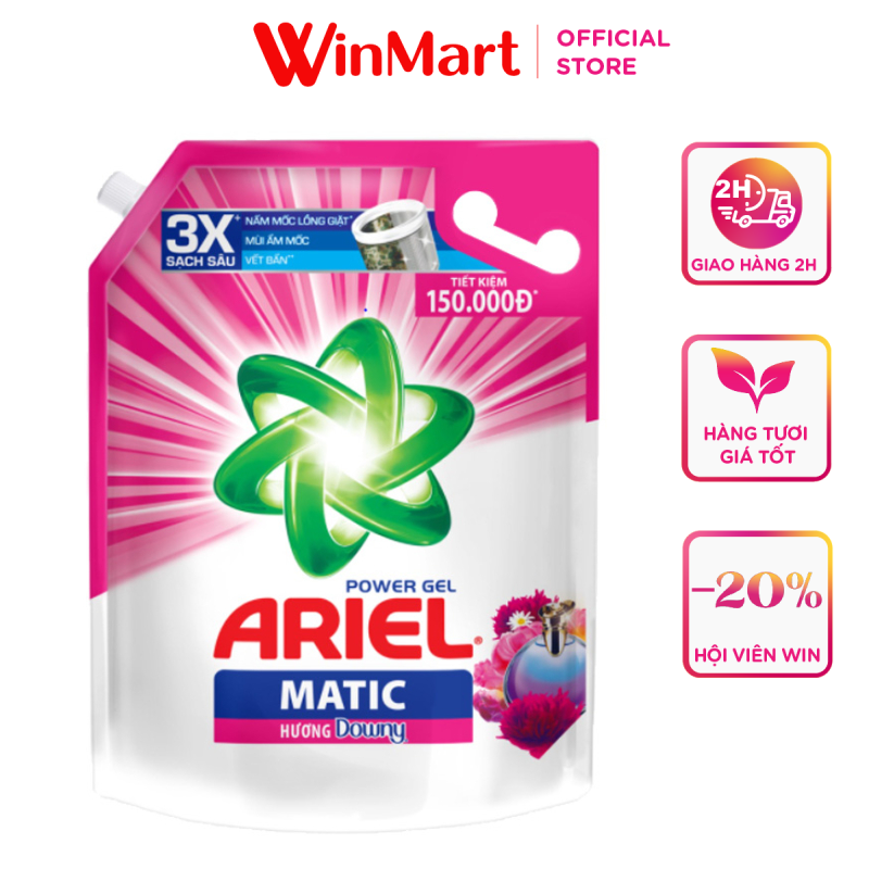 -Nước giặt Ariel downy đam mê túi 3.9kg