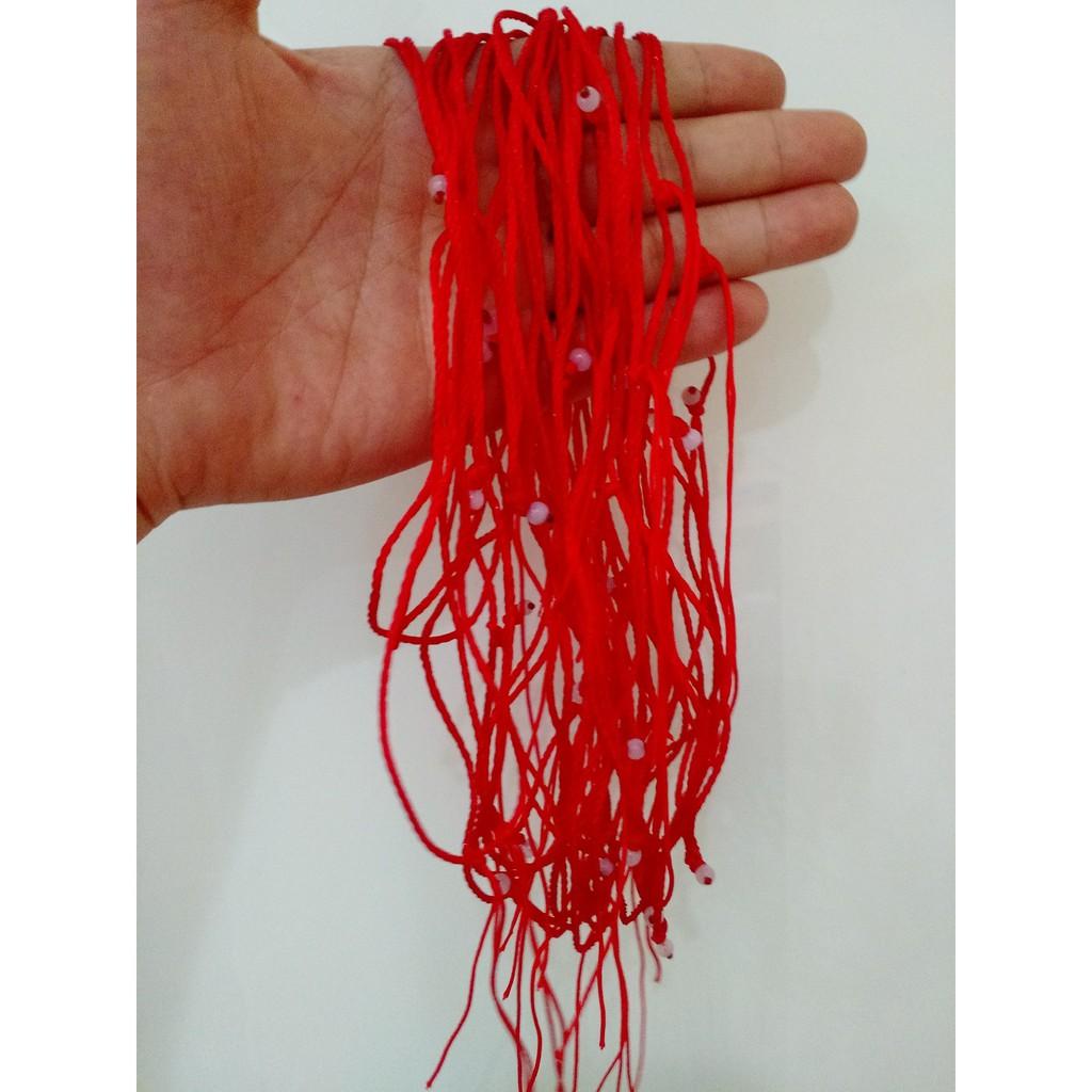Combo 2 vòng cổ chỉ đỏ ngọc bích may mắn cho bé  (40cm)
