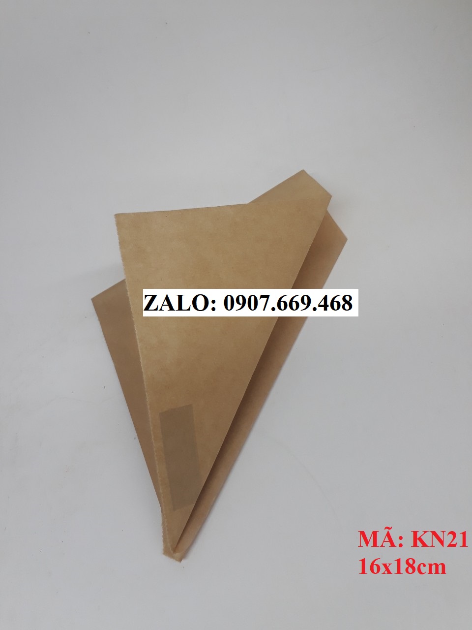 Túi giấy kraft 2 miệng dùng đựng bánh hamburger (combo 100 túi)