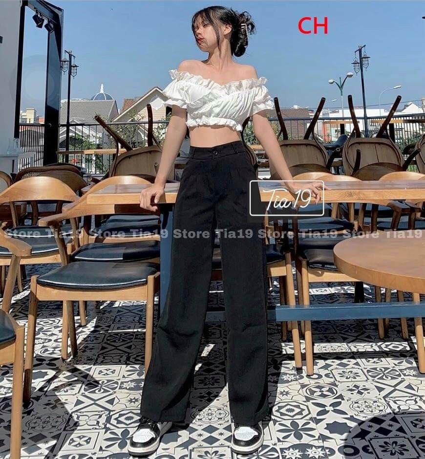 Áo croptop trễ vai siêu xinh cá tính