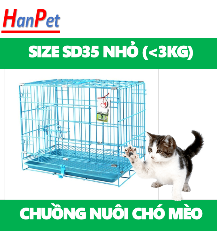 HCM -Chuồng nuôi chó mèo ( SD CÓ 5 SIZE SD35 SD45 / SD50 / SD60 / SD75)- lồng nuôi chó mèo - Chuồng chó - lồng chó gấp gọn sơn tĩnh điện (Màu ngẫu nhiên) chuồng mèo / chuồng nuôi mèo / lồng mèo / lồng nuôi mèo / lồng nuôi nhốt thú cưng