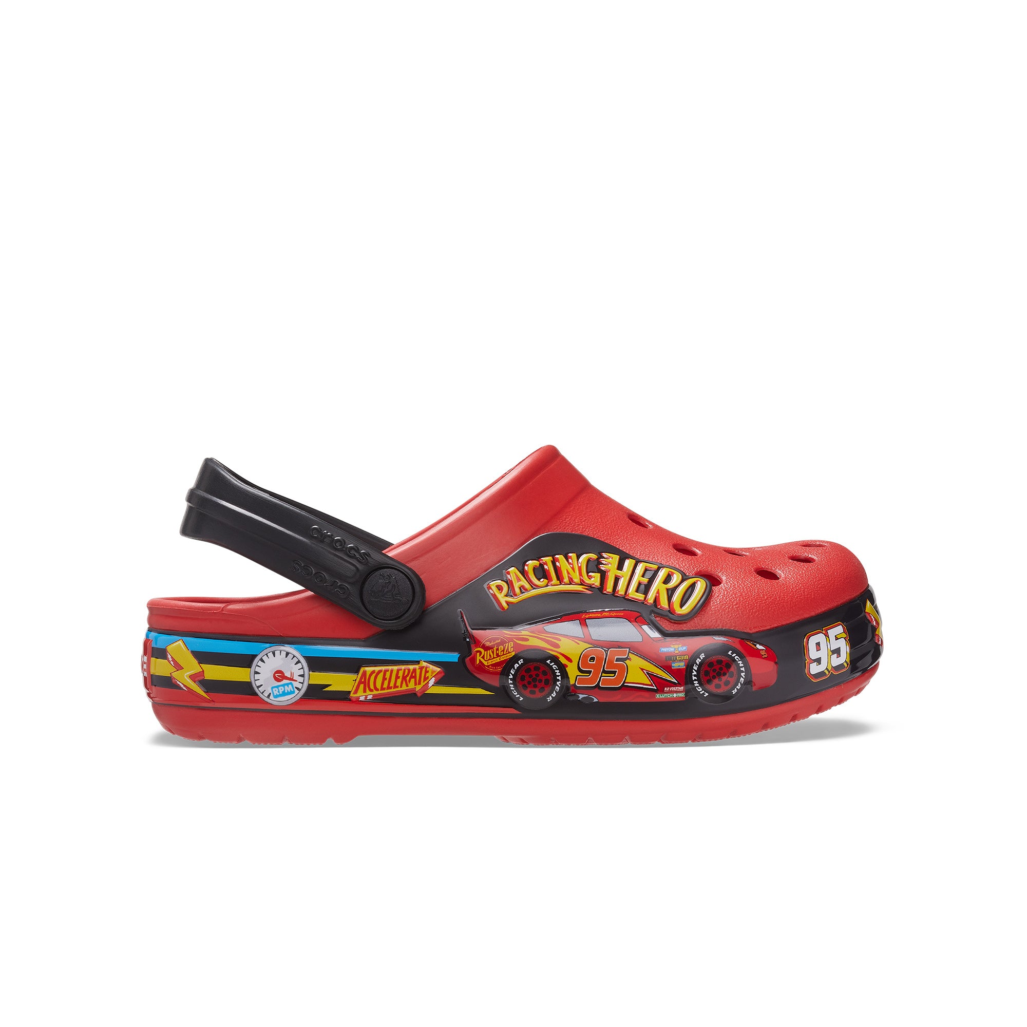 Giày Clog Trẻ Em Crocs Toddler Cars Lights Band Funlab - Flame