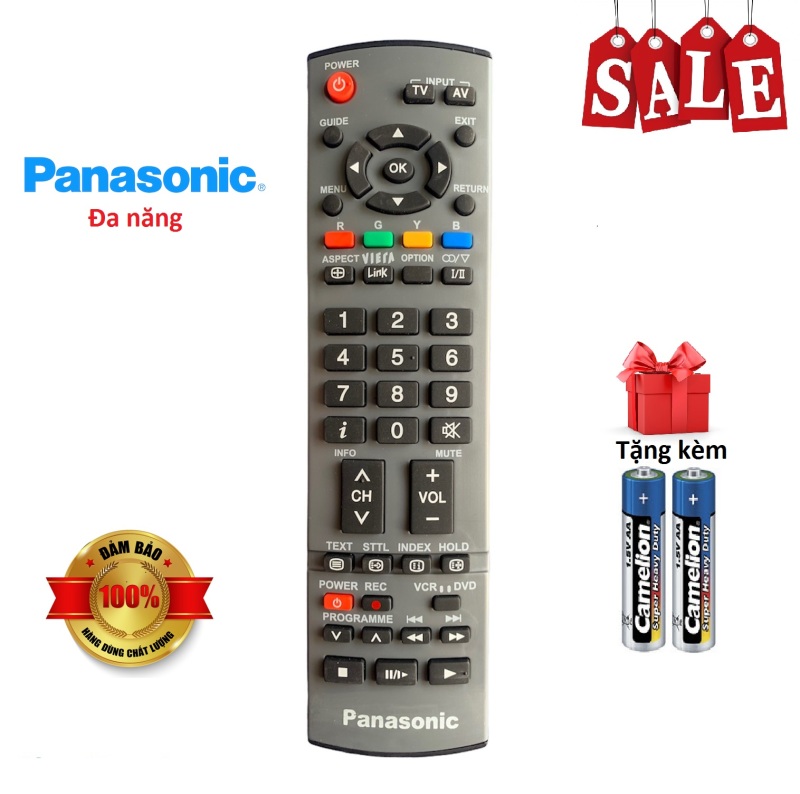 Bảng giá Điều khiển tivi Panasonic đa năng các dòng LED/LCD TV - Hàng tốt [ tặng kèm pin, BH đổi mới ]