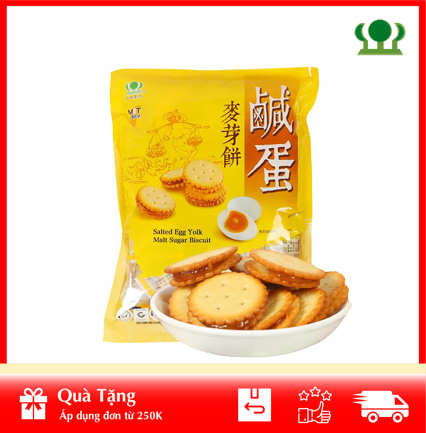 [HOÀN TIỀN MAX 10%][ HÀNG CÔNG TY NHẬP KHẨU ] Bánh Quy Trứng Muối 500gr