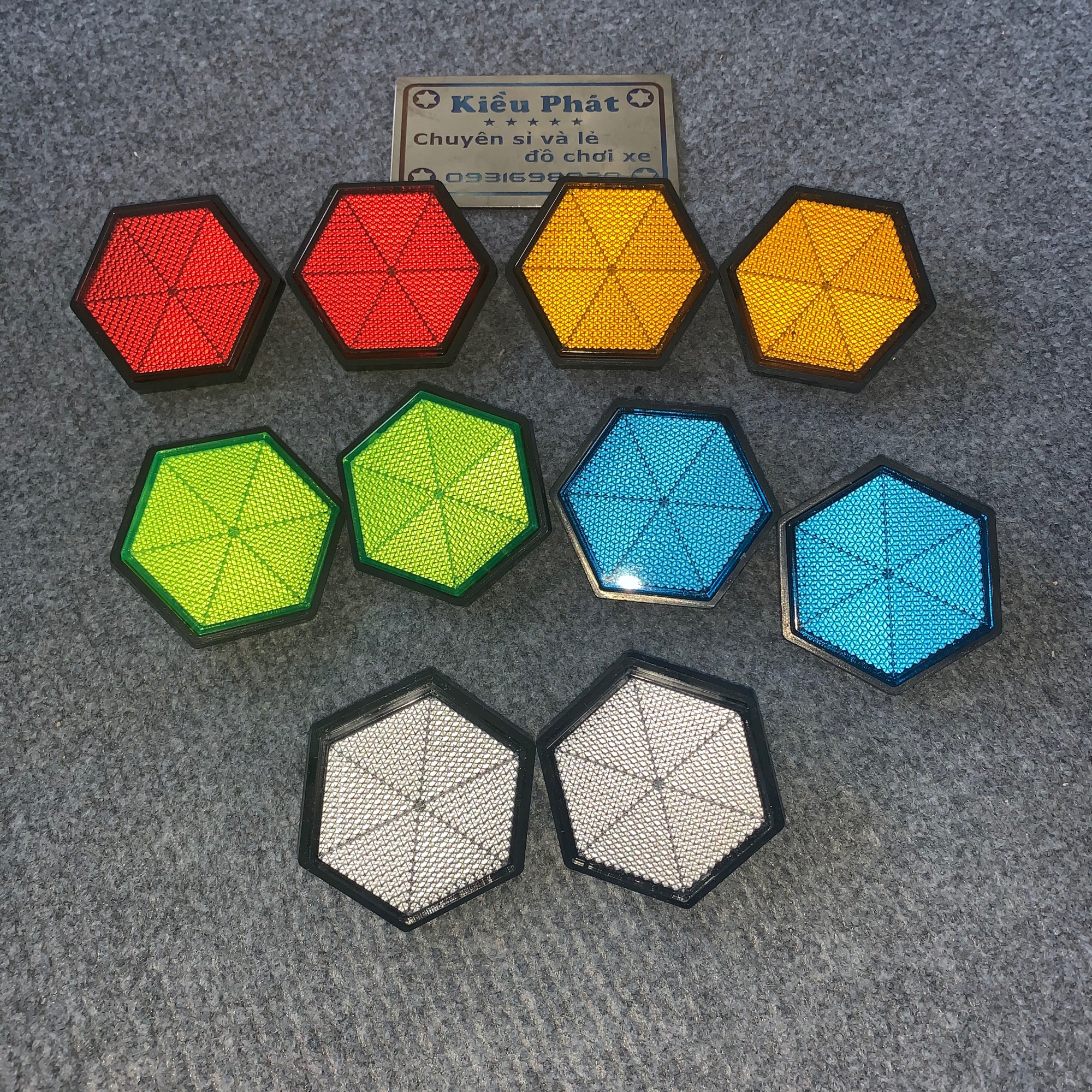 Mắt mèo phản quang Lục Giác đủ màu