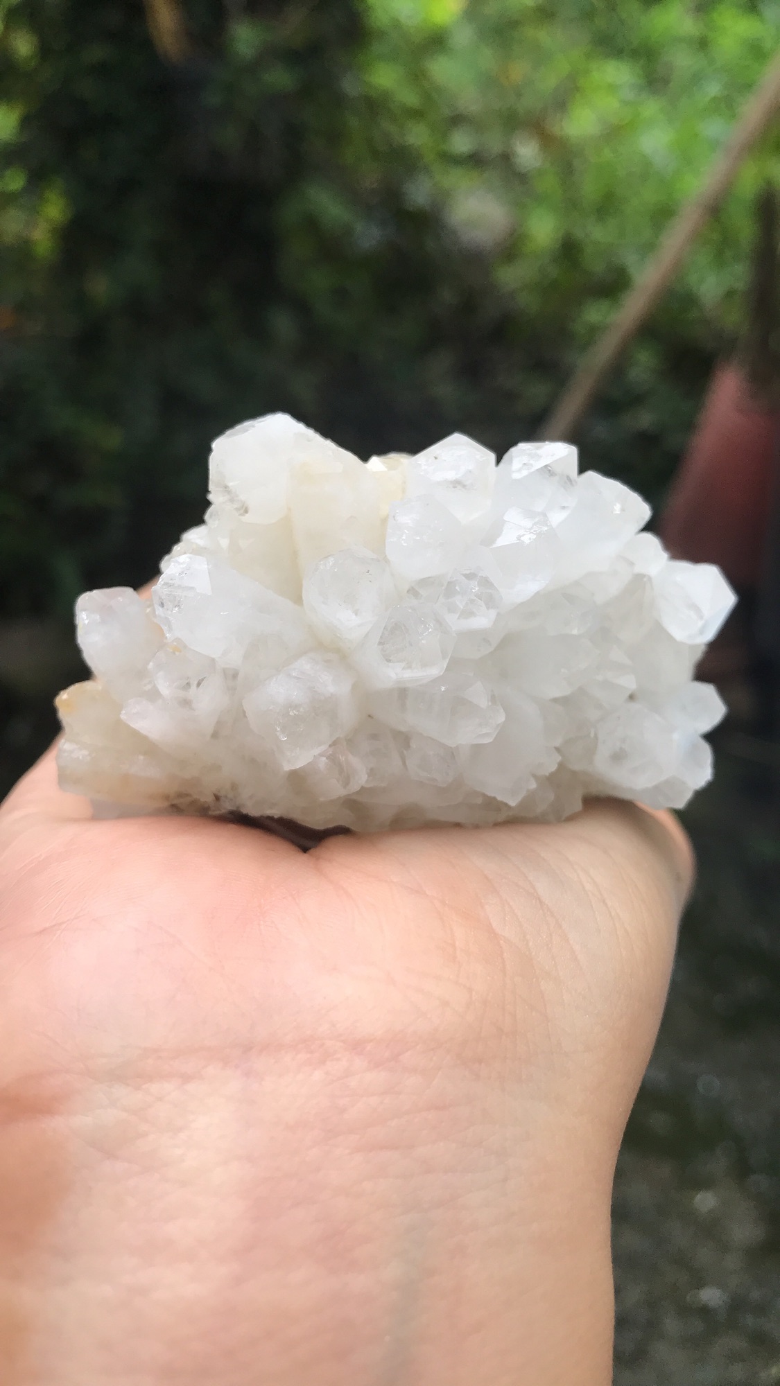 Đá Thạch Anh hình bông hoa sen trắng tinh