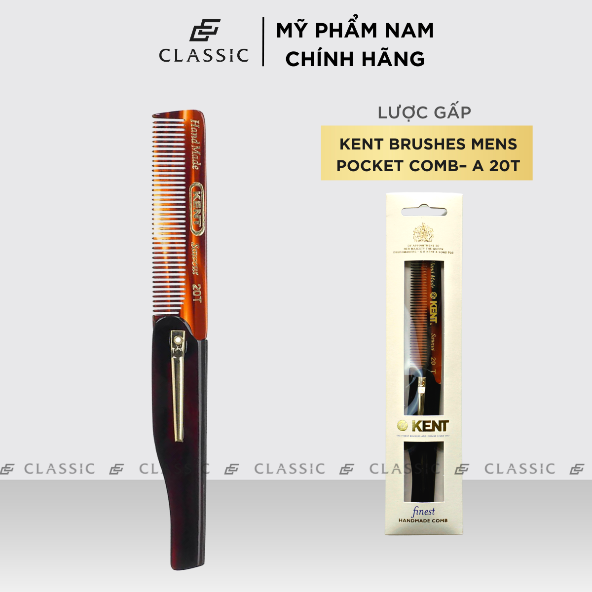 Lược gấp kent brushes mens pocket comb – a 20t