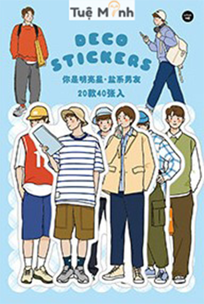 Bộ 40 sticker girl, boy street style - nhãn dán cô gái, chàng trai thời trang dạo phố STI47
