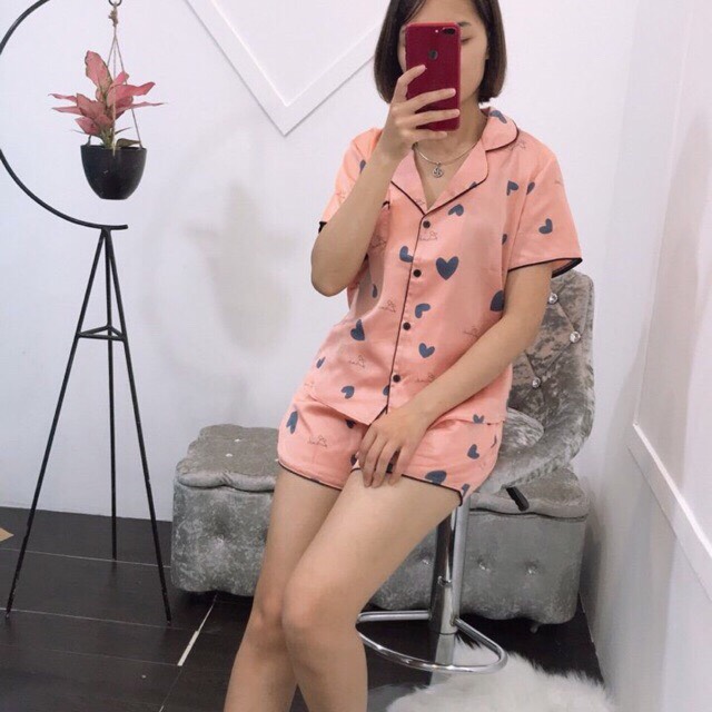 Đồ Bộ Nữ Cộc Tay Bộ Mặc Nhà Dễ Thương Mềm Mại