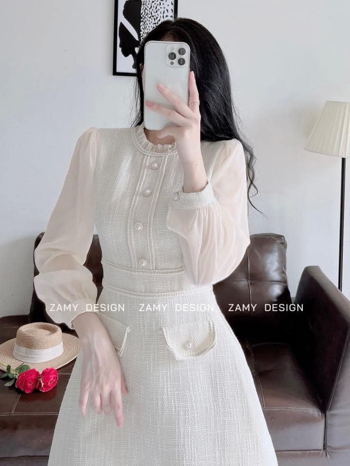 Váy dạ tweet 2 lớp