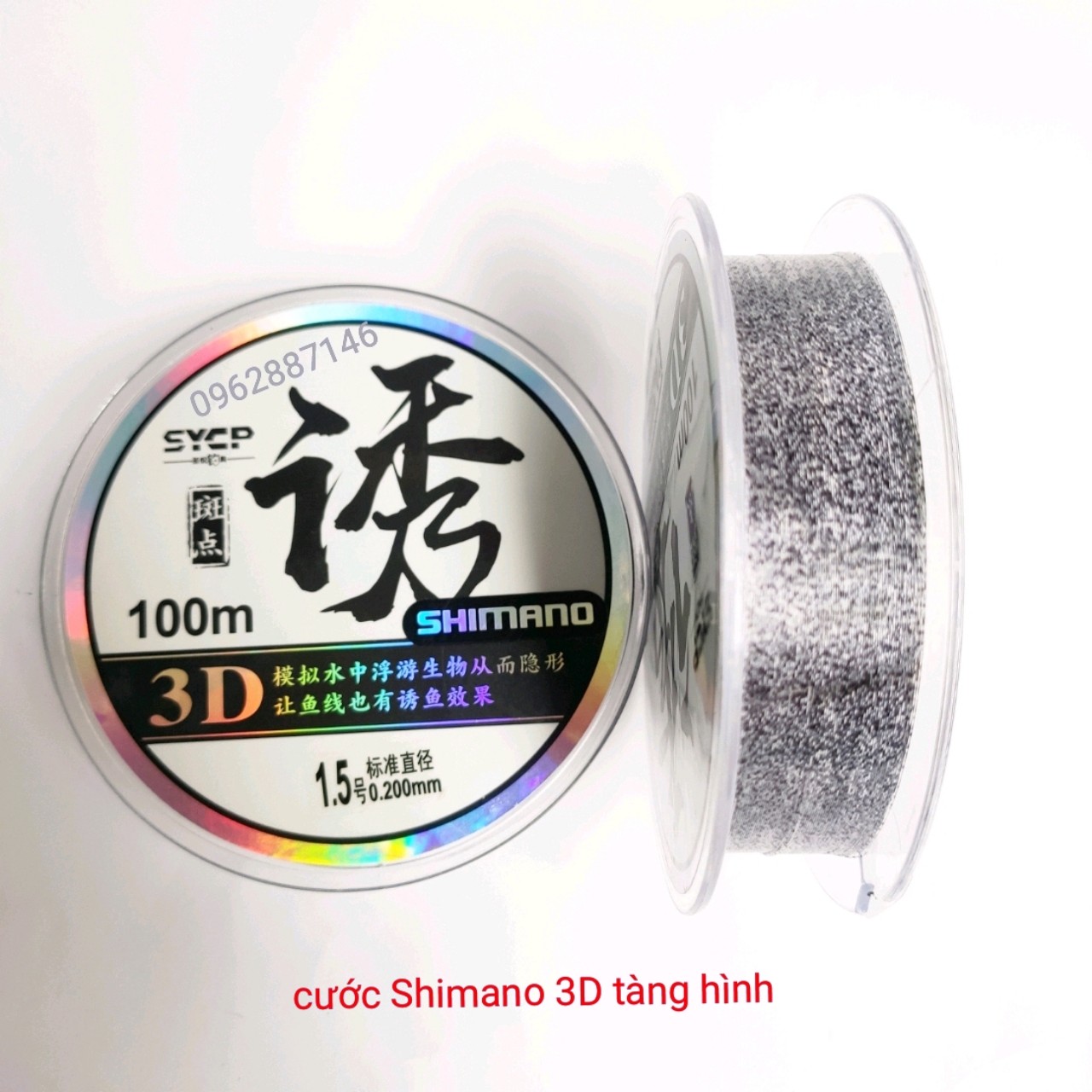 cước câu cá cước thẻo trục shimanoo 3D tàng hình 100m nano