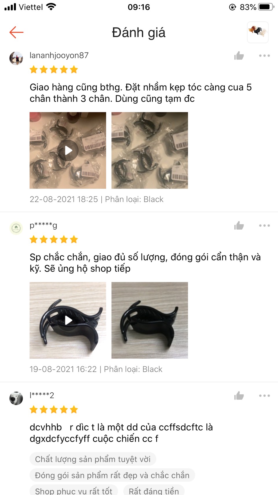 Kẹp tóc càng cua 3 răng. - Kẹp tóc, phụ kiện tóc