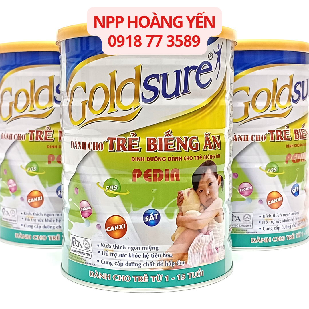 Sữa tăng cân GOLDSURE PEDIA NL cho trẻ biếng ăn 900g (có video)