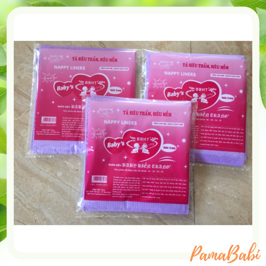Miếng lót phân su tím Hiền Trang cho bé sơ sinh ( Giấy lót phân su)