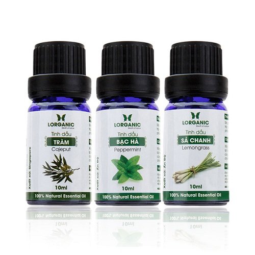 COMBO 3chai ( tinh dầu tràm , xả chanh, bạc hà) thiên nhiên 10ml