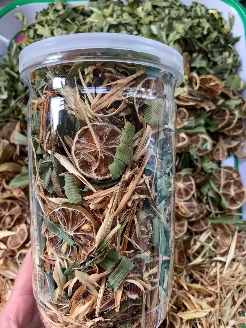 [Combo 110 gram NGUYÊN LIỆU]  Trà chanh sả lá dứa - Giảm cân Detox