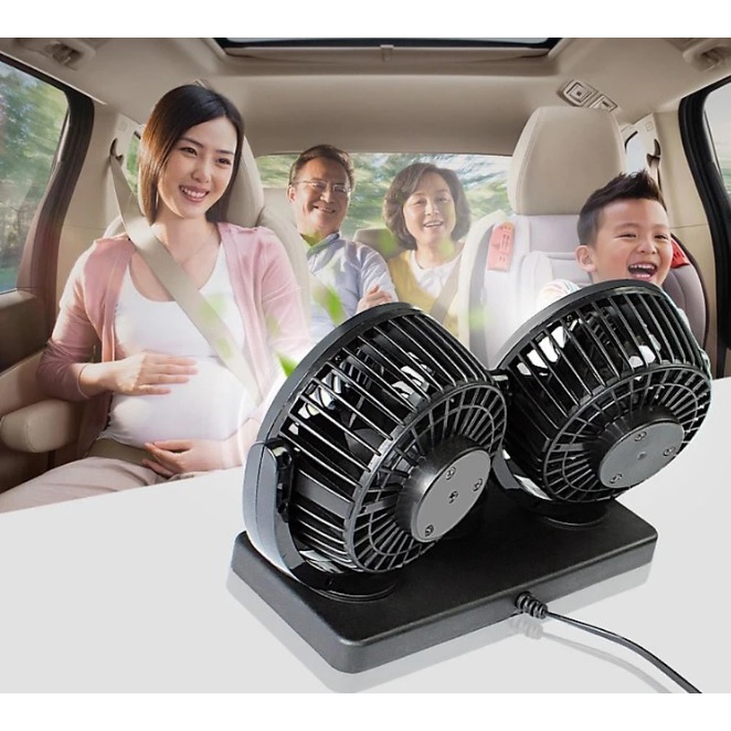 Quạt đôi cho ô tô dùng cổng USB