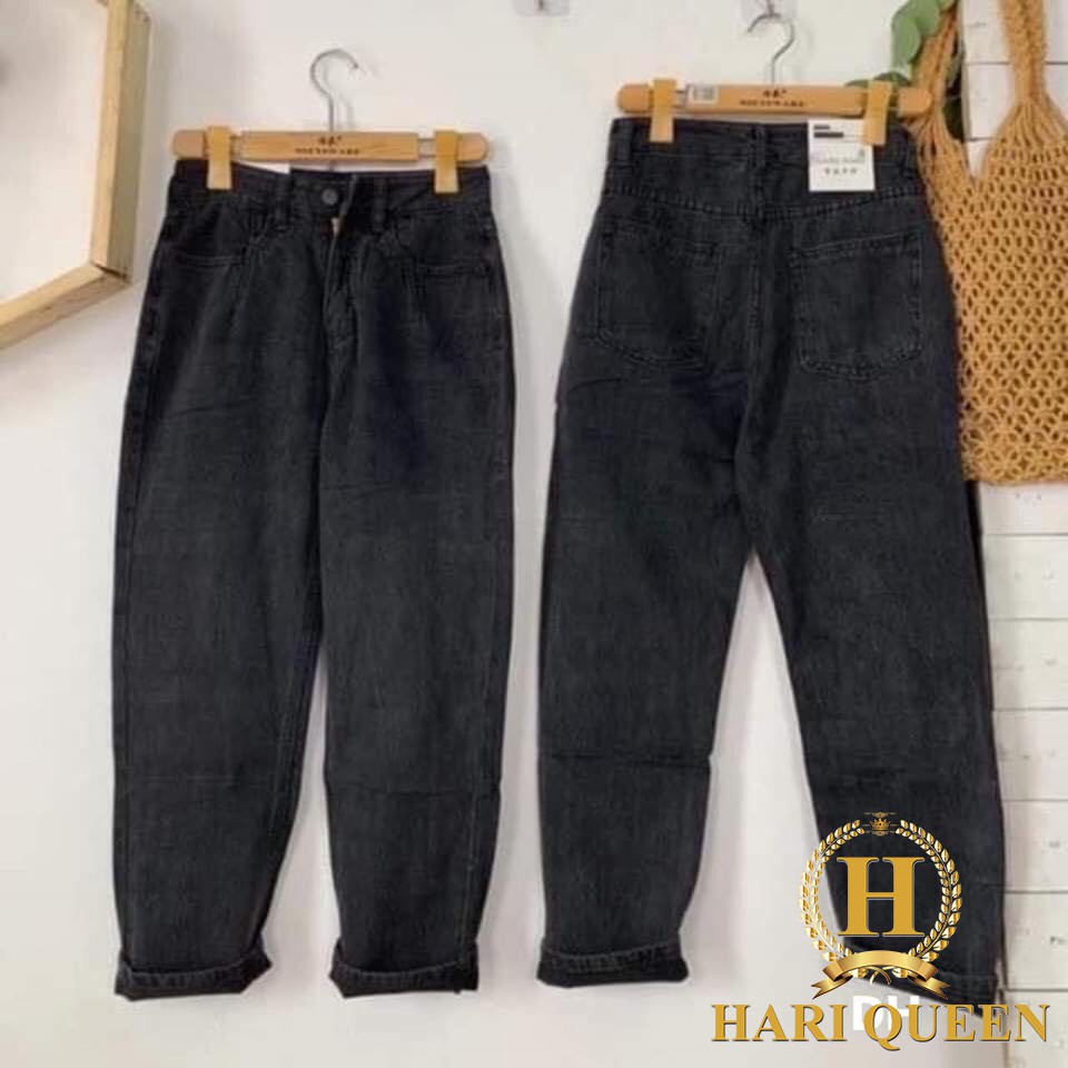 Quần baggy bò đen trơn DHO0420