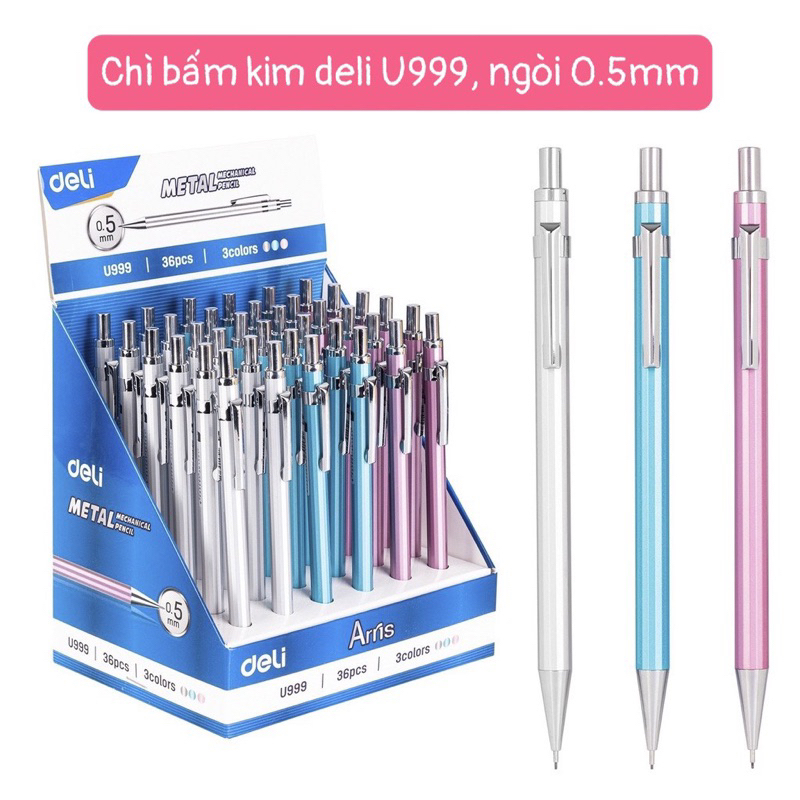 Bút Chì Bấm Thân Kim Loại U999 (1 cây)