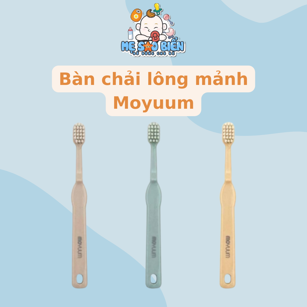 Bàn chải đánh răng lông mảnh MOYUUM