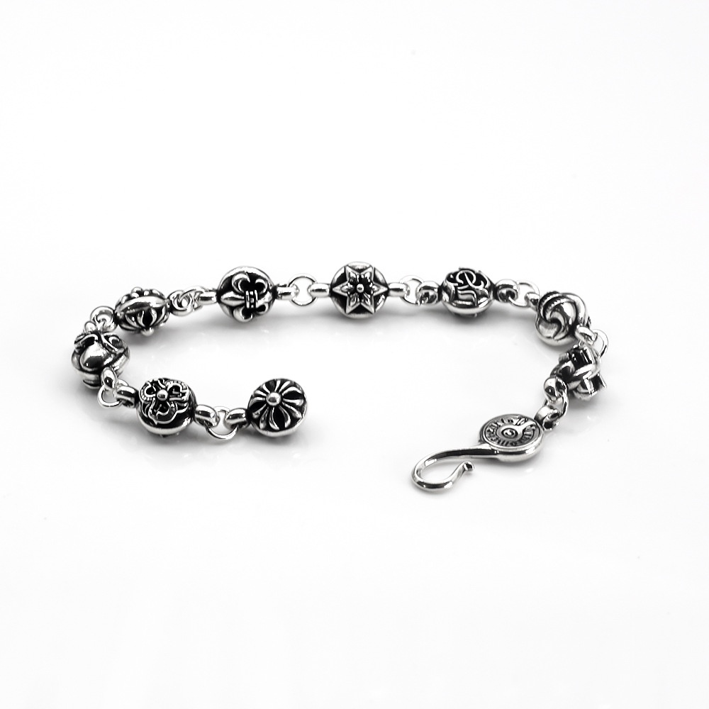 [ẢNH THẬT] Lâc tay Chrome Heart Ball bạc fullbox cao cấp.