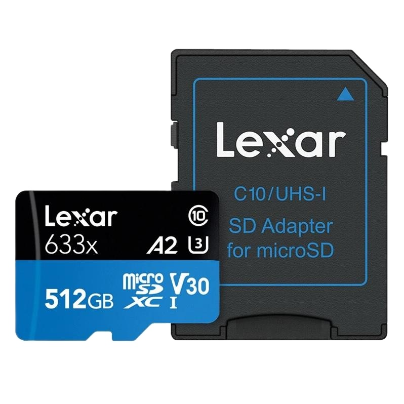 Thẻ nhớ microsdxc lexar 512gb a2 v30 633x u3 4k 95mb/s - kèm adapter