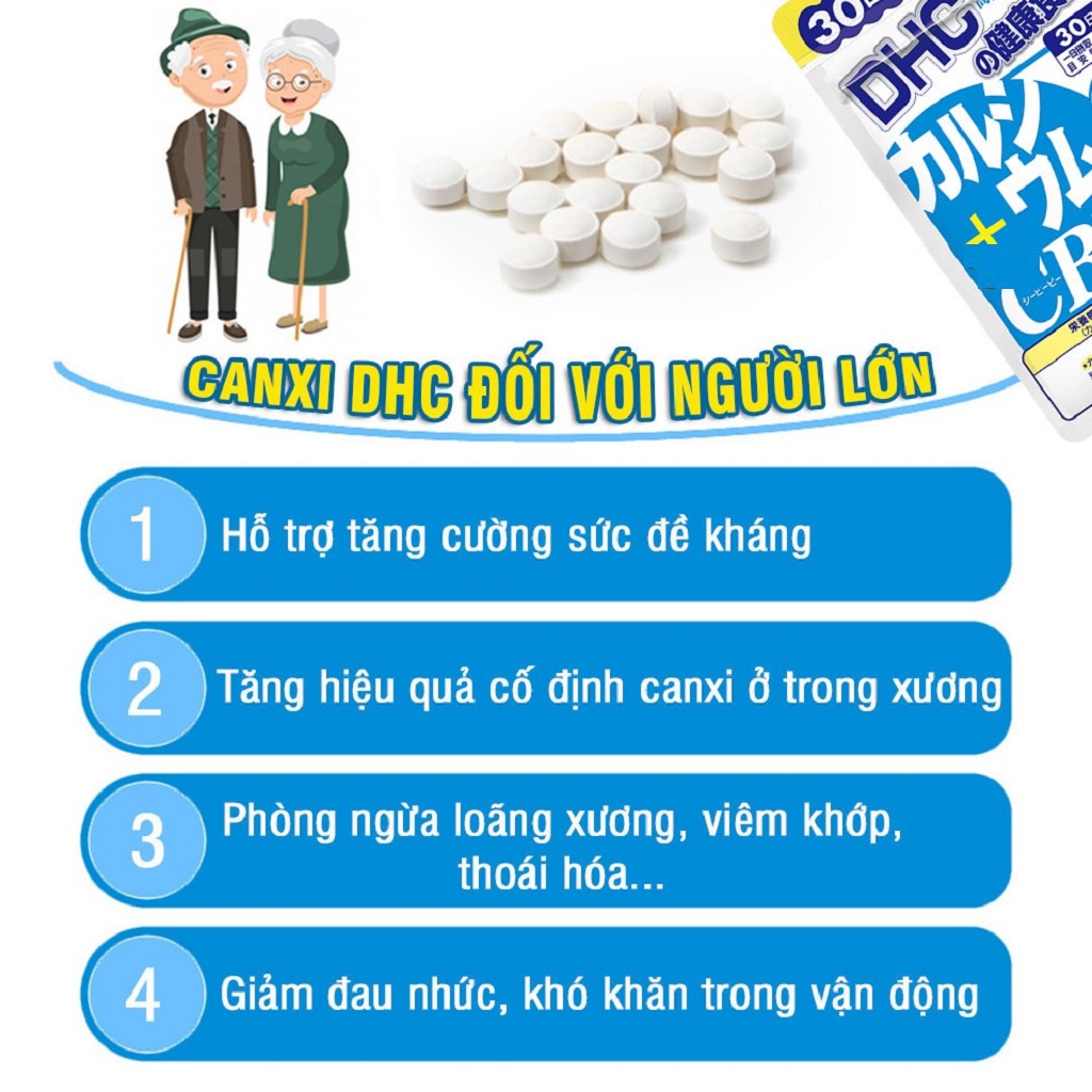 Viên uống canxi DHC Calcium + CBP