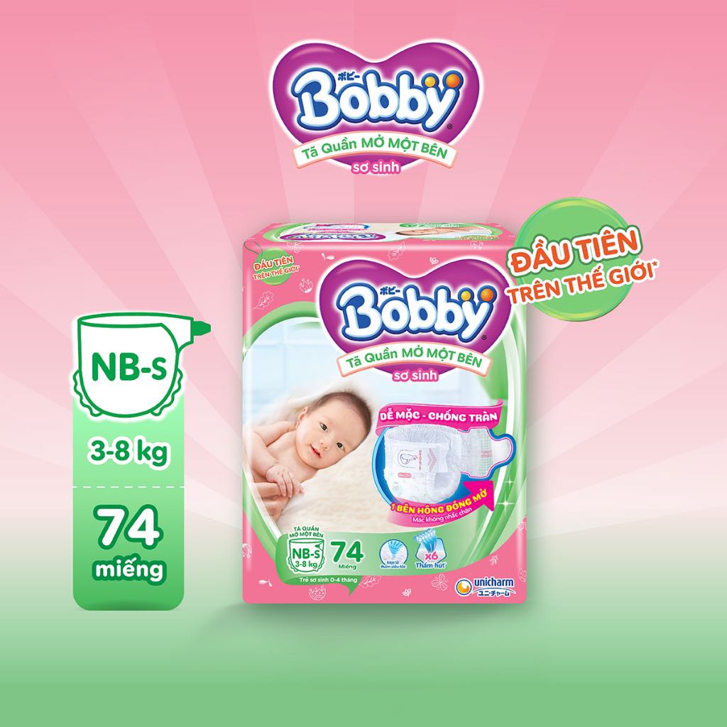 Tã/bỉm quần mở một bên bobby đầu tiên trên thế giới