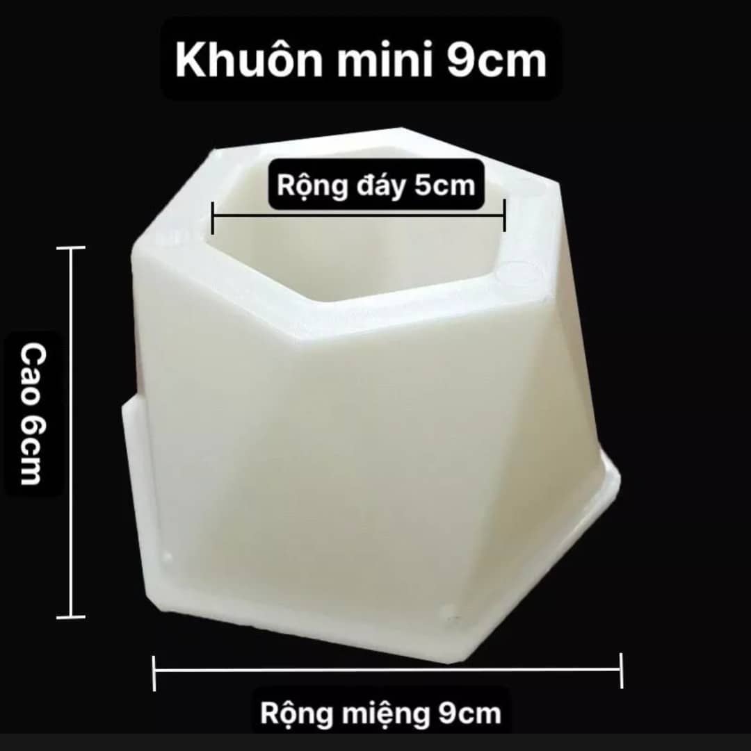 Khuôn chậu mini trồng sen đá nhựa ABS