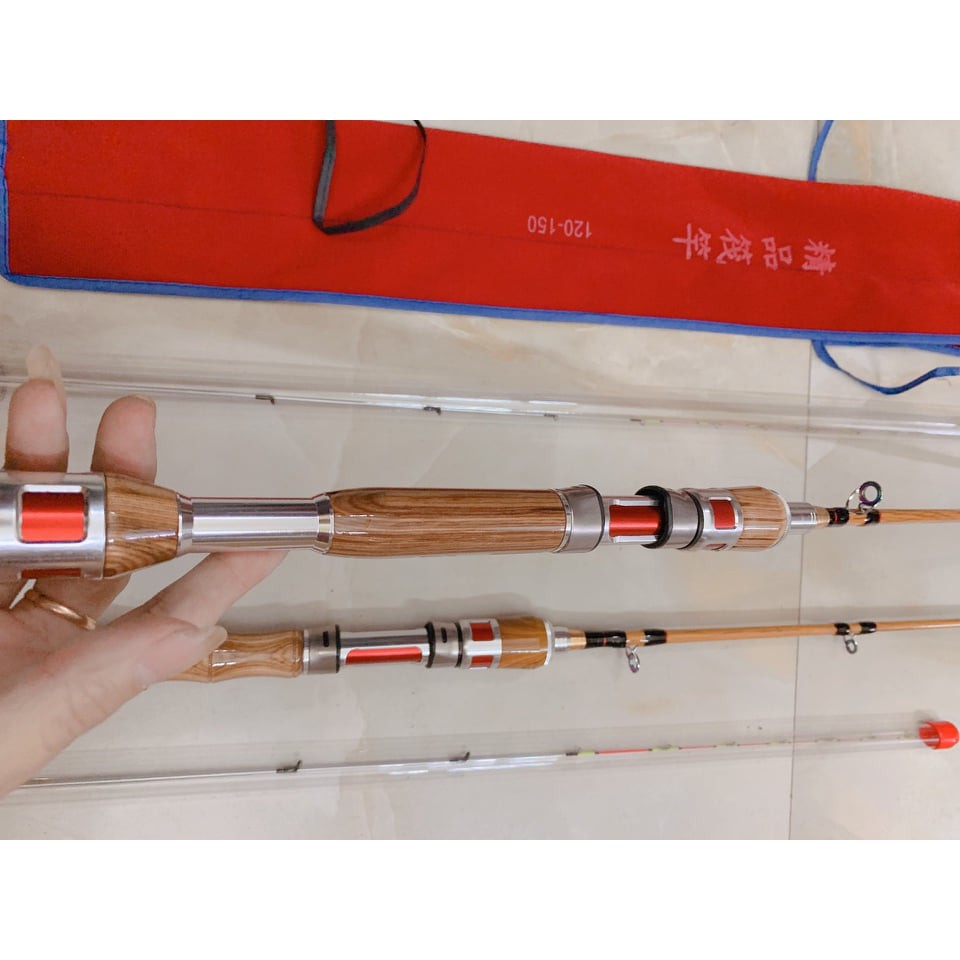 cần ikada câu tôm cán gỗ cực đẹp dài 1.5m