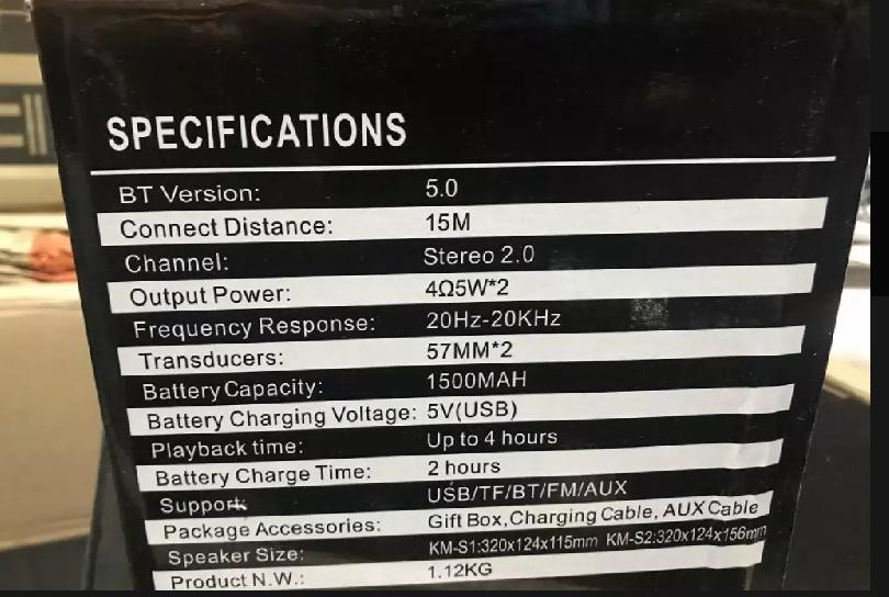 LOA BLUETOOTH Hát Karaoke Cực chất ( Tặng míc hát , Dây sạc..).Pin sử dụng 8 Giờ
