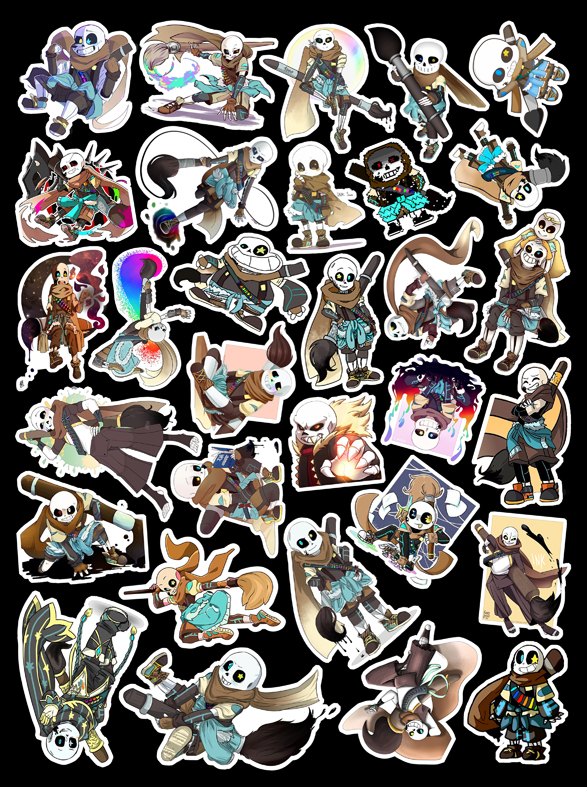 Set 30 Sticker ink sans