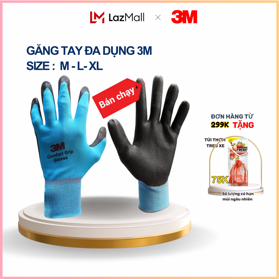 Găng tay đa dụng 3M GTDD - Size L Màu Xanh dương