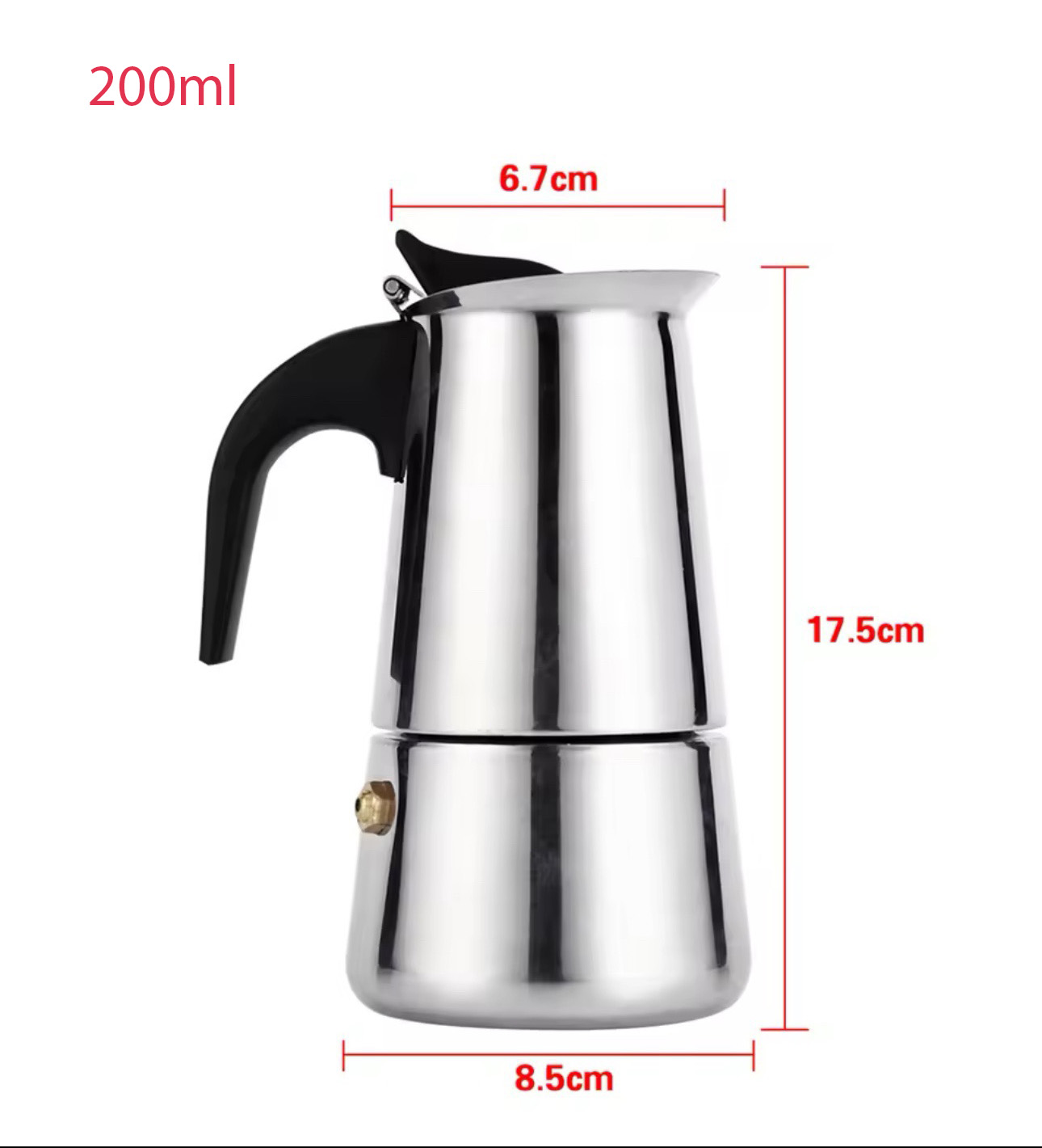Bình pha cà phê moka,ấm pha cà phê bằng thép không rỉ 4 9 cốc 200ml 450ml